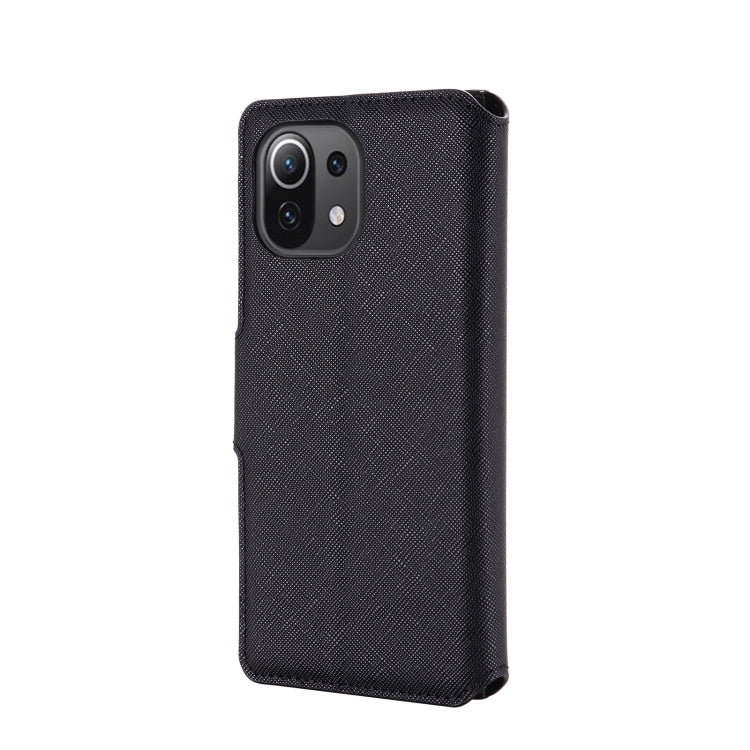 For Xiaomi Mi 11 Lite 5G MUXMA MX115 Cross Texture Oil Edge Flip Leather Phone Case