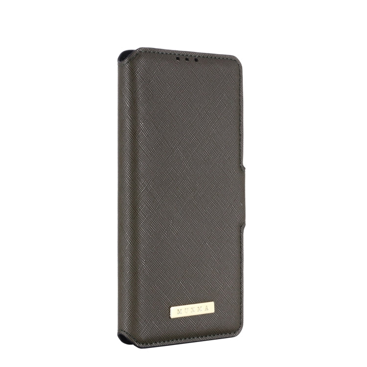 For Xiaomi Mi 11 Lite 5G MUXMA MX115 Cross Texture Oil Edge Flip Leather Phone Case