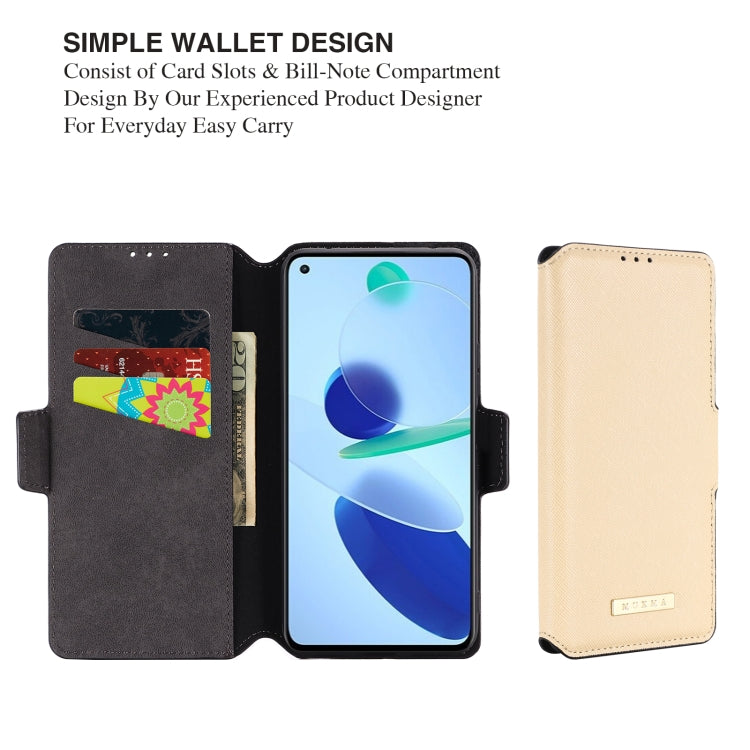 For Xiaomi Mi 11 Lite 5G MUXMA MX115 Cross Texture Oil Edge Flip Leather Phone Case