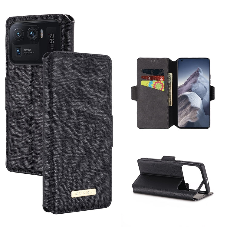For Xiaomi Mi 11 Ultra MUXMA MX115 Cross Texture Oil Edge Flip Leather Phone Case