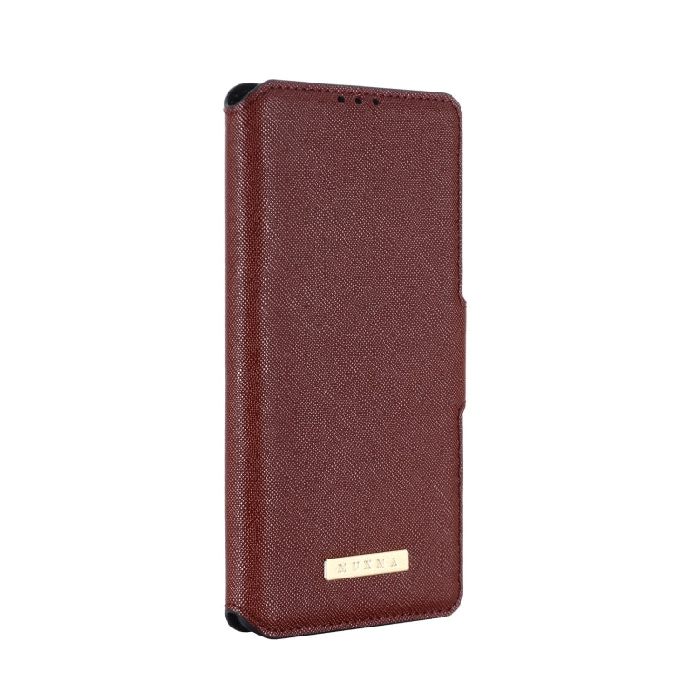 For Xiaomi Mi 11 Ultra MUXMA MX115 Cross Texture Oil Edge Flip Leather Phone Case