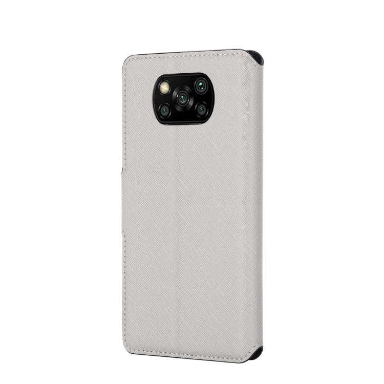 For Xiaomi Poco X3 NFC / X3 MUXMA MX115 Cross Texture Oil Edge Flip Leather Phone Case