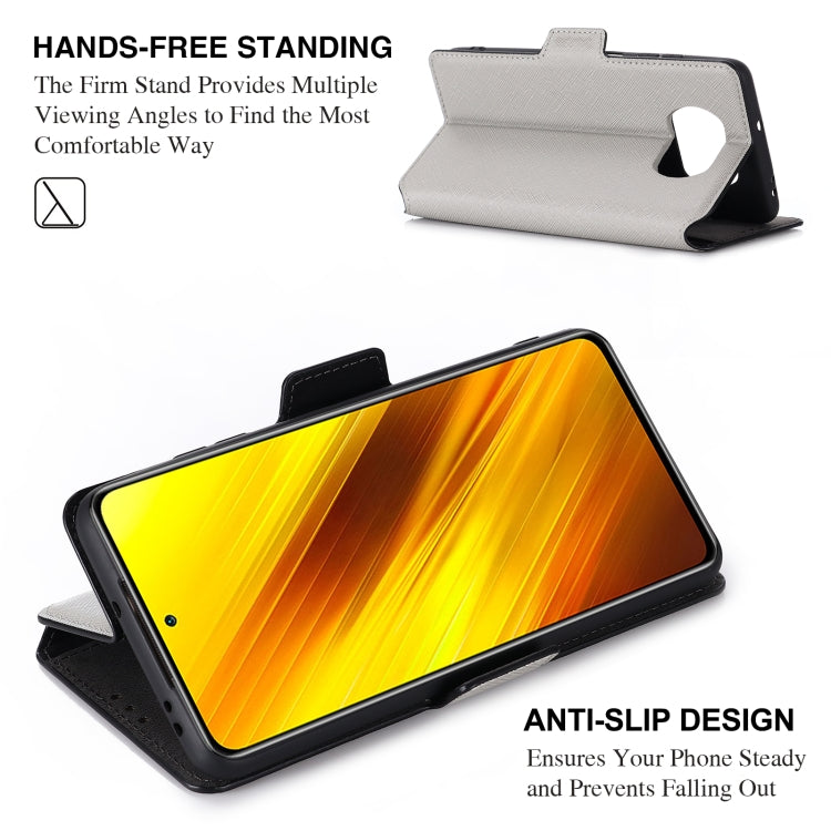 For Xiaomi Poco X3 NFC / X3 MUXMA MX115 Cross Texture Oil Edge Flip Leather Phone Case