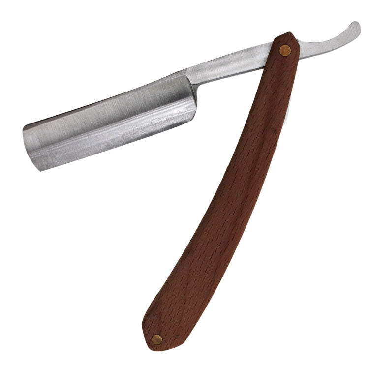 Z-2 Retro Classic Stainless Steel Straight Edge Razor Folding Shaving Shaver Manual Razor(Grey Light Wood Texture)