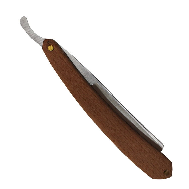 Z-2 Retro Classic Stainless Steel Straight Edge Razor Folding Shaving Shaver Manual Razor(Grey Light Wood Texture)