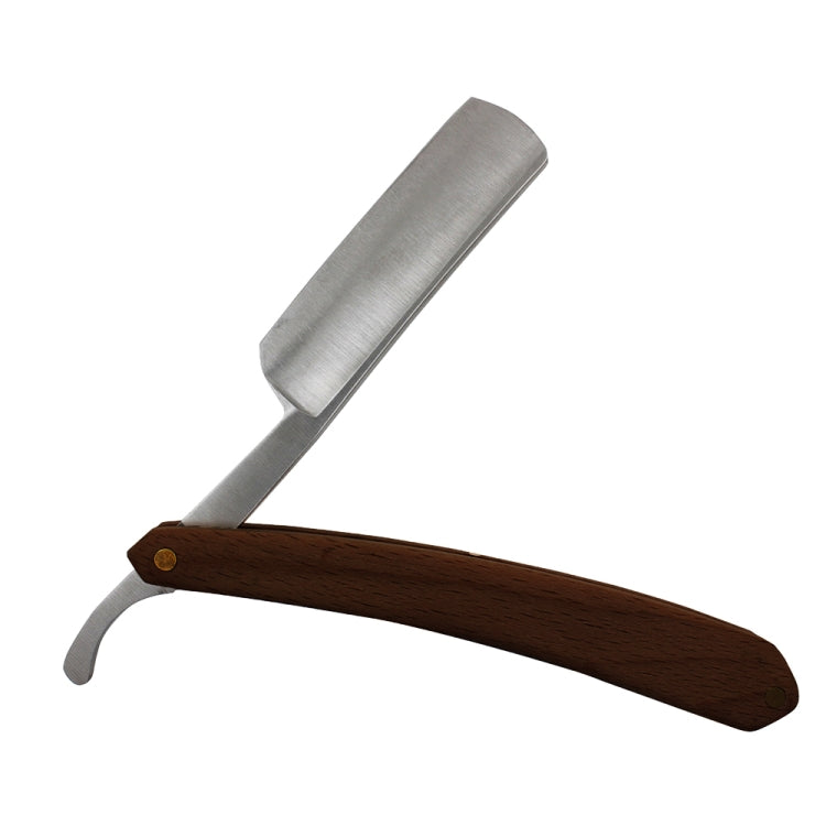 Z-2 Retro Classic Stainless Steel Straight Edge Razor Folding Shaving Shaver Manual Razor(Grey Light Wood Texture)