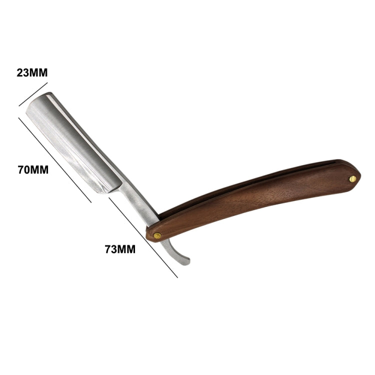 Z-2 Retro Classic Stainless Steel Straight Edge Razor Folding Shaving Shaver Manual Razor(Grey Light Wood Texture)
