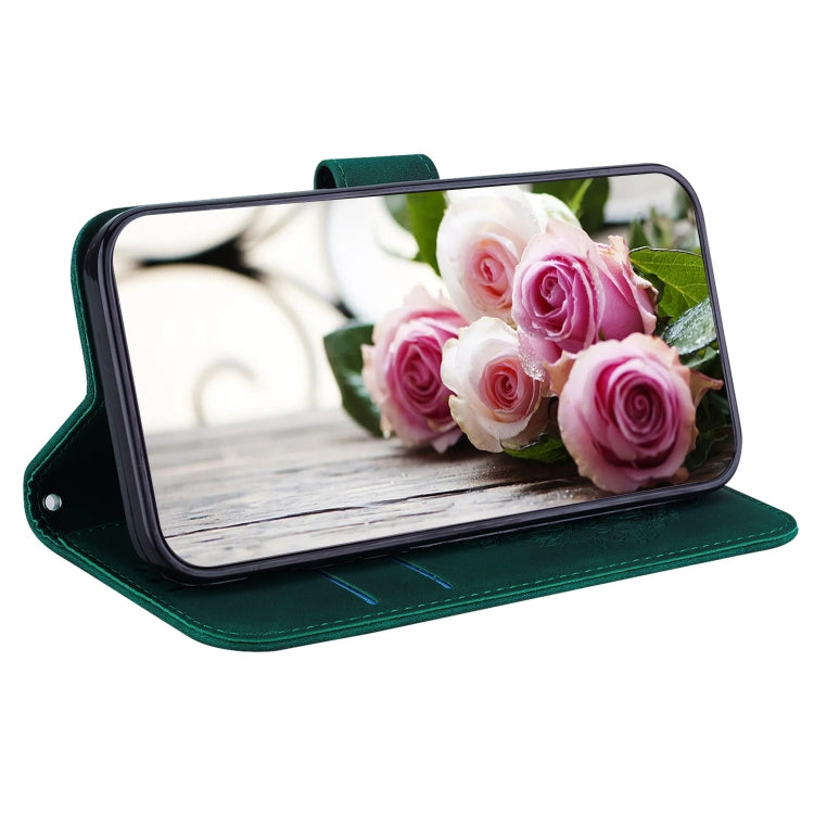 For Tecno Spark 8 Pro Butterfly Rose Embossed Leather Phone Case