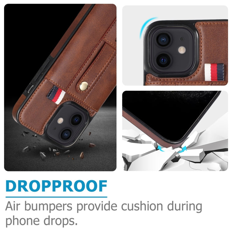 For iPhone 11 Wristband Kickstand Wallet Leather Phone Case