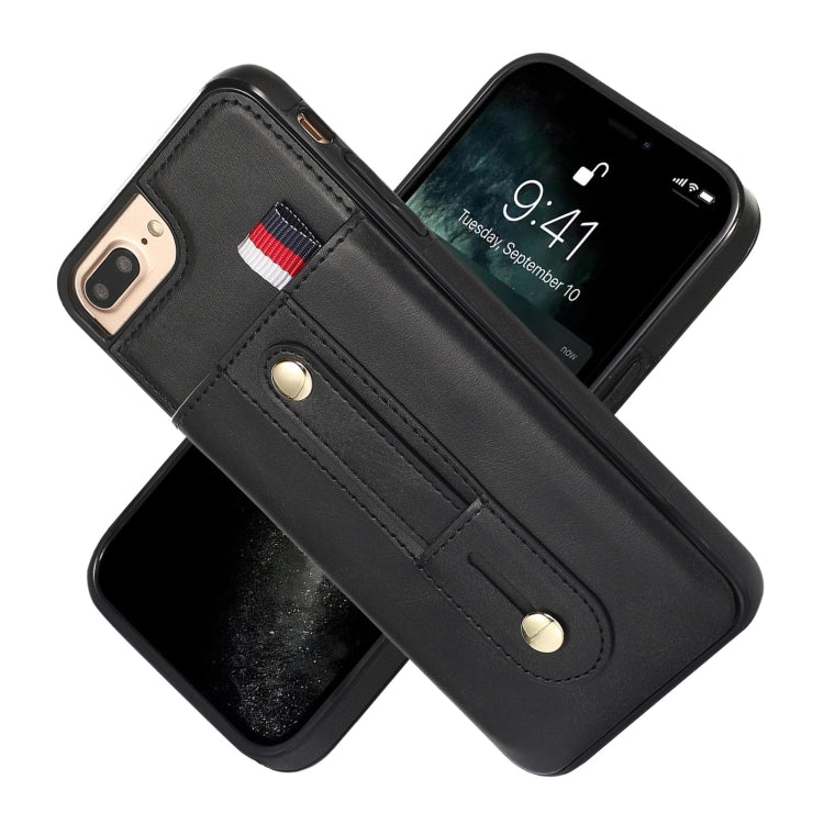 Wristband Kickstand Wallet Leather Phone Case For iPhone 7 Plus / 8 Plus