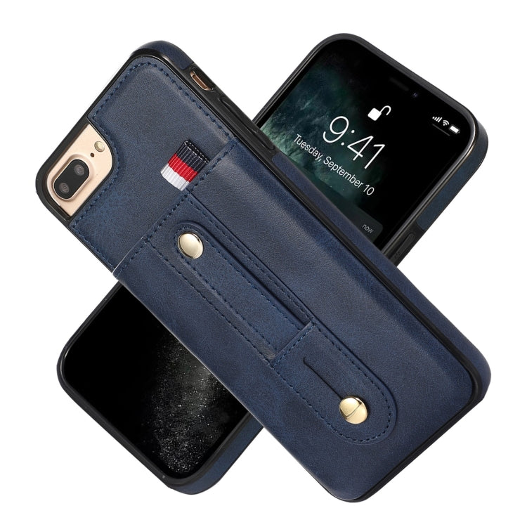 Wristband Kickstand Wallet Leather Phone Case For iPhone 7 Plus / 8 Plus