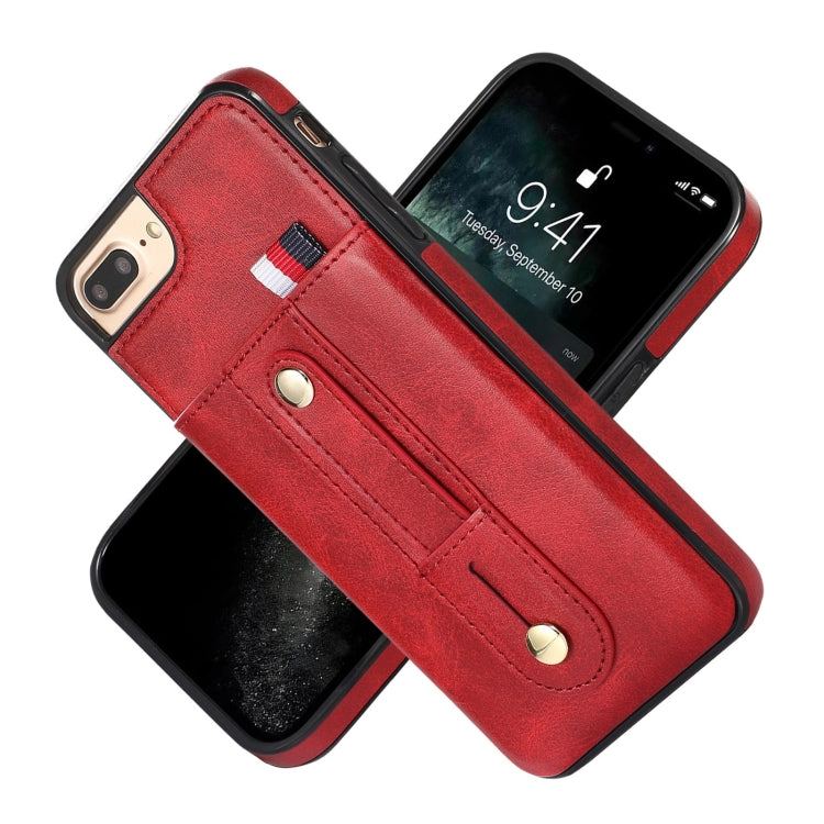 Wristband Kickstand Wallet Leather Phone Case For iPhone 7 Plus / 8 Plus