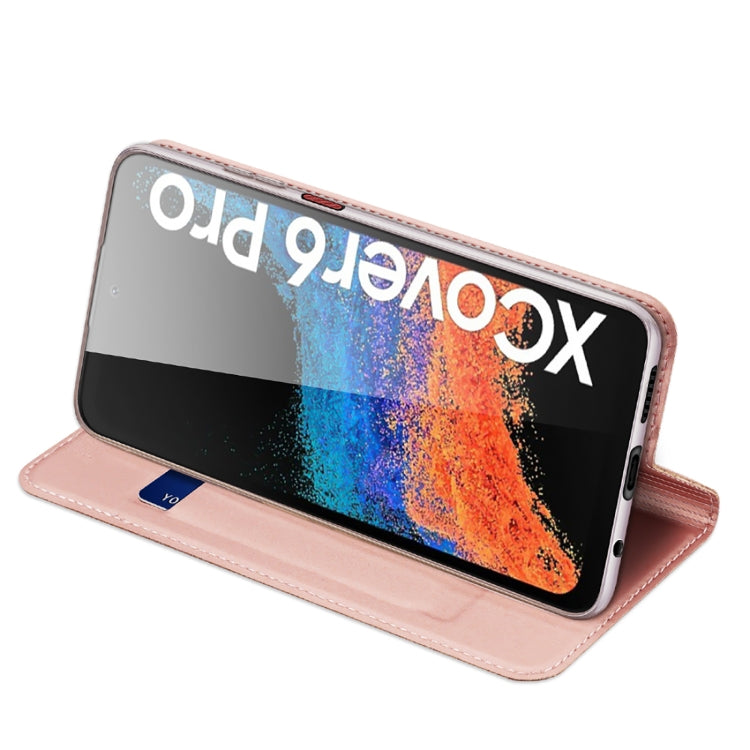 For Samsung Galaxy Xcover6 Pro DUX DUCIS Skin Pro Series Flip Leather Phone Case