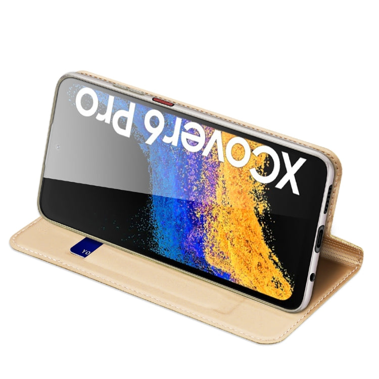 For Samsung Galaxy Xcover6 Pro DUX DUCIS Skin Pro Series Flip Leather Phone Case