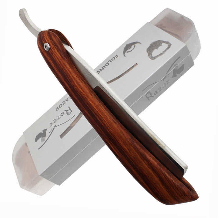 Z-4 Straight Swing Lock Razor Folding Shaving Shaver Beard Cutter(Ship Shape Walnut Color)