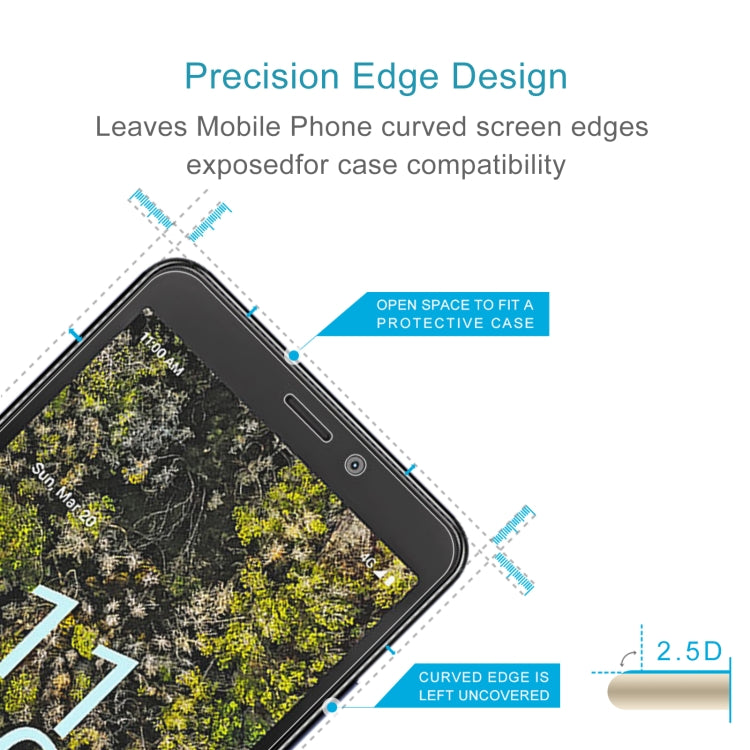 50 PCS 0.26mm 9H 2.5D Tempered Glass Film For Nokia C100