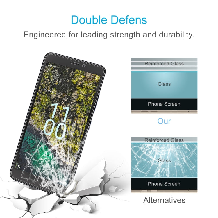 50 PCS 0.26mm 9H 2.5D Tempered Glass Film For Nokia C100