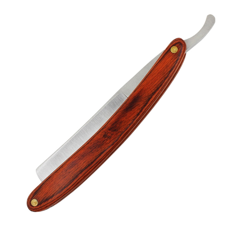 Z-5 Retro Classic Stainless Steel Straight Edge Razor Folding Manual Shaving Razor Beard Cutter  with Wood Handle(Long Walnut Color)