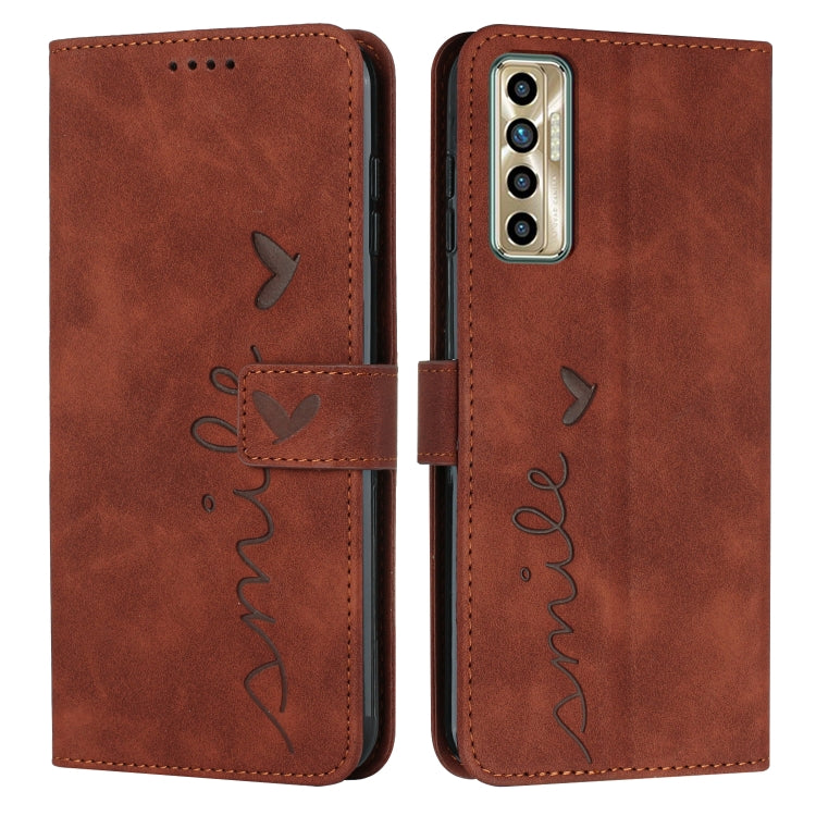 For Tecno Camon 17 Pro/Camon 17P Skin Feel Heart Pattern Leather Phone Case