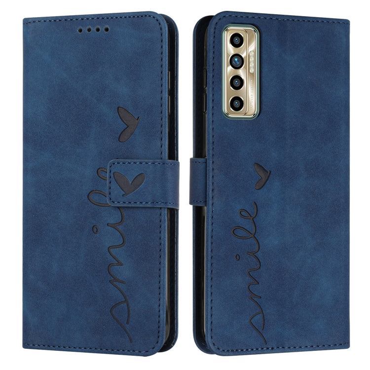 For Tecno Camon 17 Pro/Camon 17P Skin Feel Heart Pattern Leather Phone Case
