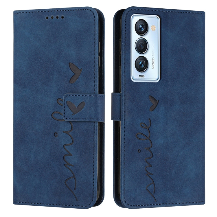 For Tecno Camon 18 Premier Skin Feel Heart Pattern Leather Phone Case