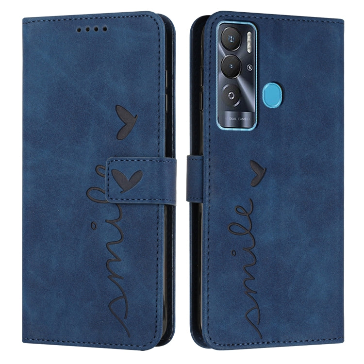For Tecno Pova Neo Skin Feel Heart Pattern Leather Phone Case