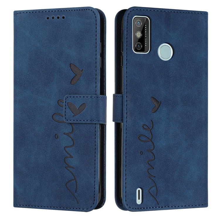 For Tecno Spark 6 Go/Spark Go 2020 Skin Feel Heart Pattern Leather Phone Case