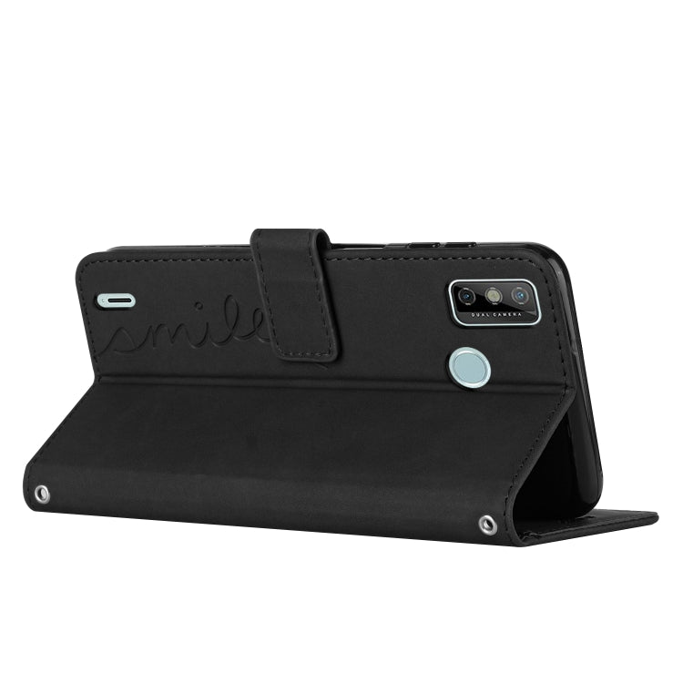 For Tecno Spark 6 Go/Spark Go 2020 Skin Feel Heart Pattern Leather Phone Case