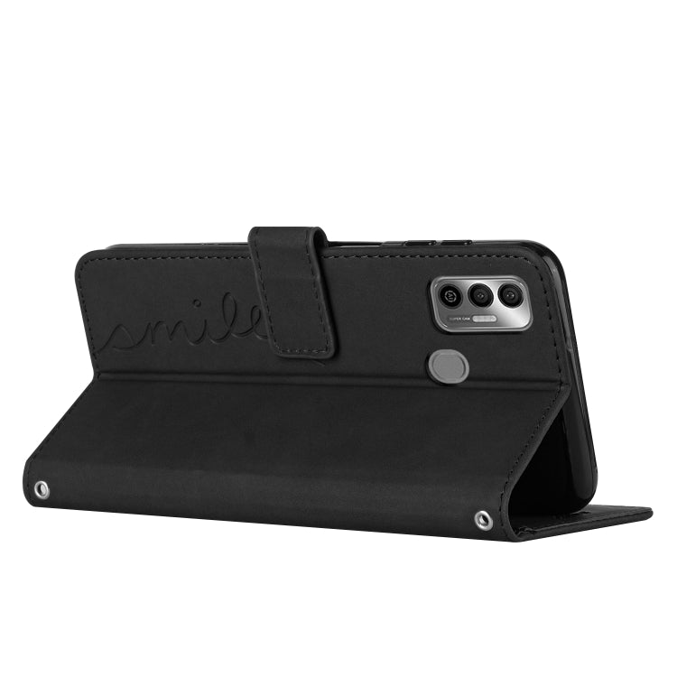 For Tecno Spark 7T/Spark 7 Skin Feel Heart Pattern Leather Phone Case
