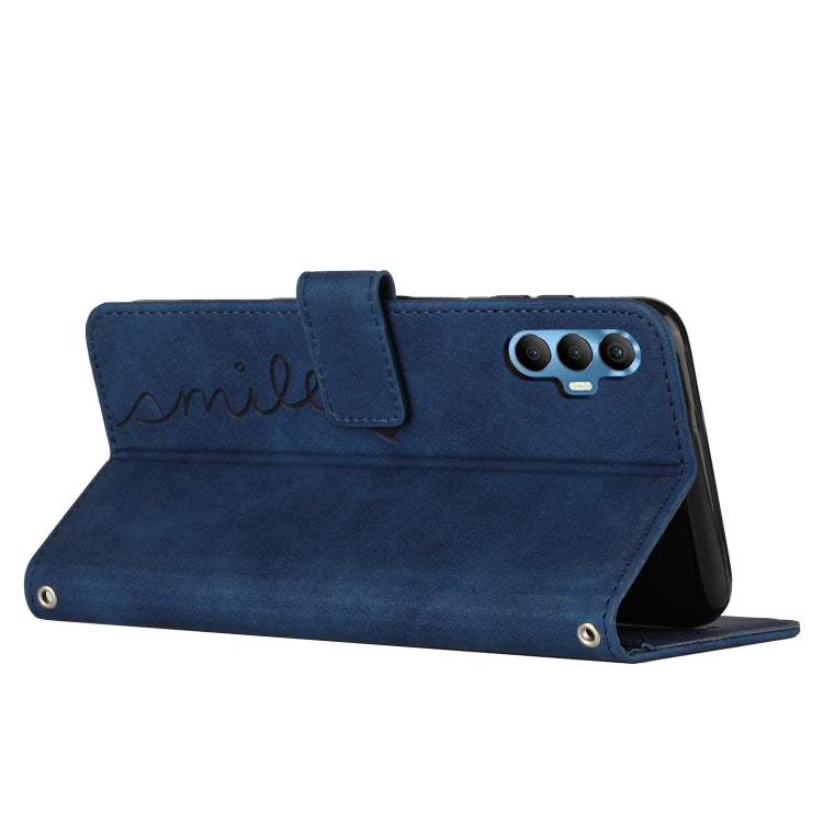 For Tecno Spark 8 Pro Skin Feel Heart Pattern Leather Phone Case