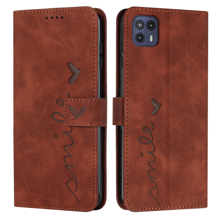 For Motorola Moto G50 5G Skin Feel Heart Pattern Leather Phone Case