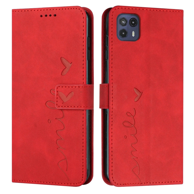 For Motorola Moto G50 5G Skin Feel Heart Pattern Leather Phone Case