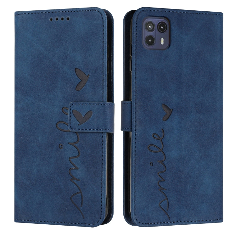 For Motorola Moto G50 5G Skin Feel Heart Pattern Leather Phone Case
