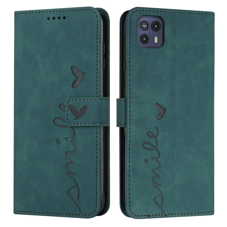 For Motorola Moto G50 5G Skin Feel Heart Pattern Leather Phone Case