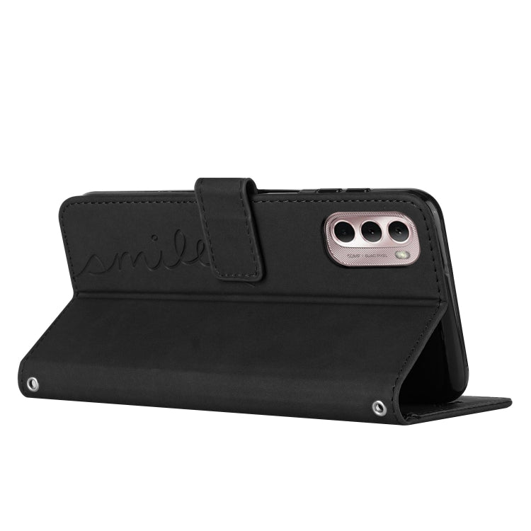 For Motorola Moto G Stylus 5G 2022 Skin Feel Heart Pattern Leather Phone Case