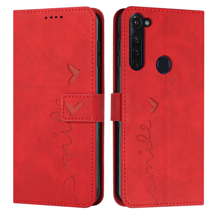 For Motorola Moto G Stylus 2022 4G Skin Feel Heart Pattern Leather Phone Case