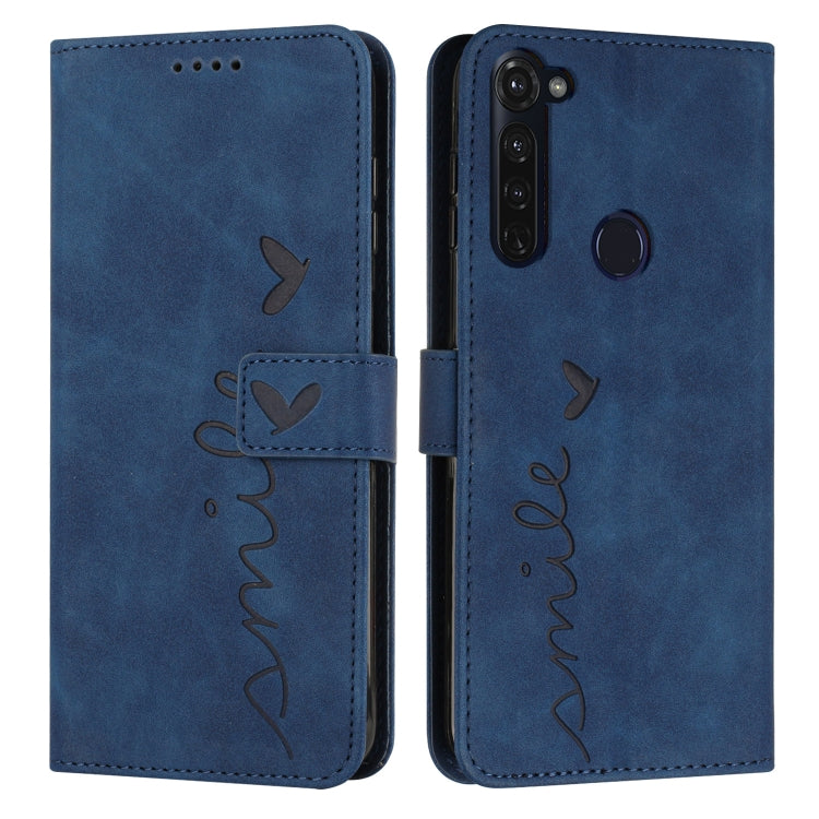 For Motorola Moto G Stylus 2022 4G Skin Feel Heart Pattern Leather Phone Case