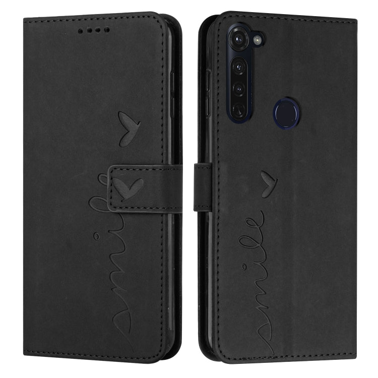 For Motorola Moto G Stylus 2022 4G Skin Feel Heart Pattern Leather Phone Case
