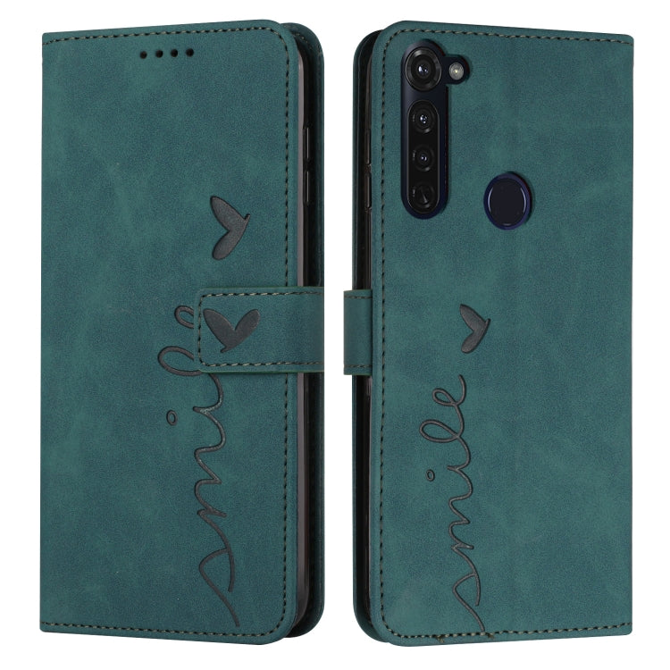 For Motorola Moto G Stylus 2022 4G Skin Feel Heart Pattern Leather Phone Case