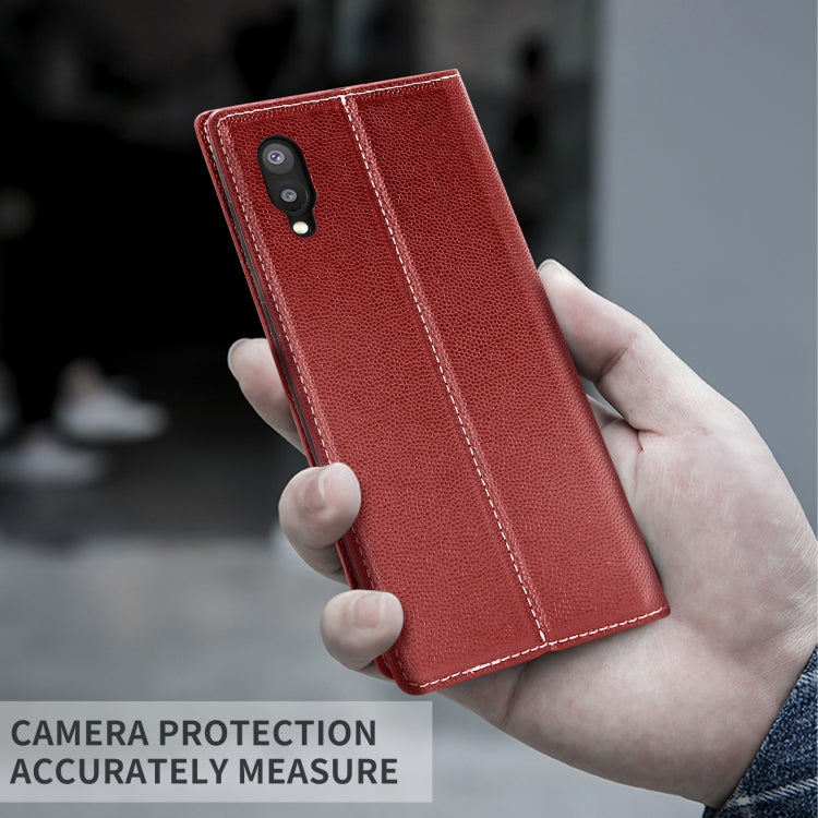 For Samsung Galaxy A02 EU Version 3-Splicing Flip Microfiber Leather Phone Case