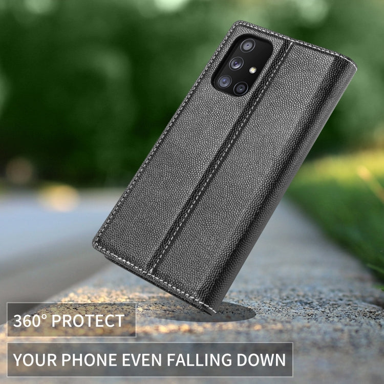 For Samsung Galaxy A32 5G 3-Splicing Flip Microfiber Leather Phone Case