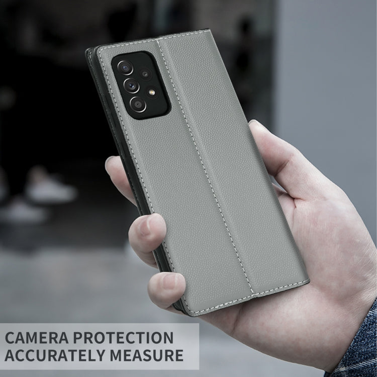 For Samsung Galaxy A72 5G / 4G 3-Splicing Flip Microfiber Leather Phone Case
