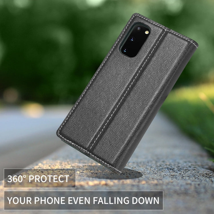 For Samsung Galaxy S20 3-Splicing Flip Microfiber Leather Phone Case