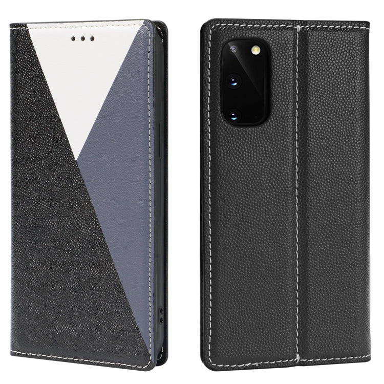For Samsung Galaxy S20 3-Splicing Flip Microfiber Leather Phone Case