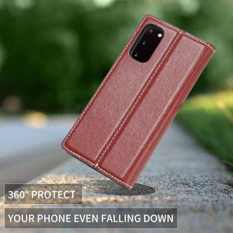 For Samsung Galaxy S20 3-Splicing Flip Microfiber Leather Phone Case