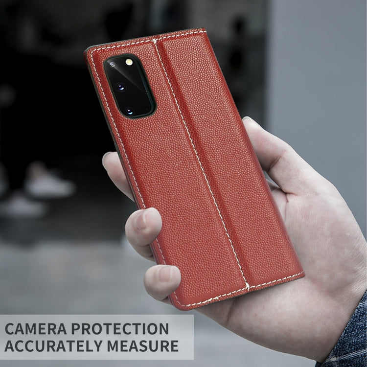 For Samsung Galaxy S20 3-Splicing Flip Microfiber Leather Phone Case