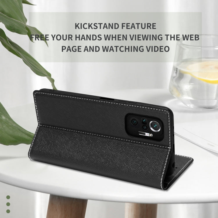 For Xiaomi Redmi Note 10 Pro 3-Splicing Flip Microfiber Leather Phone Case