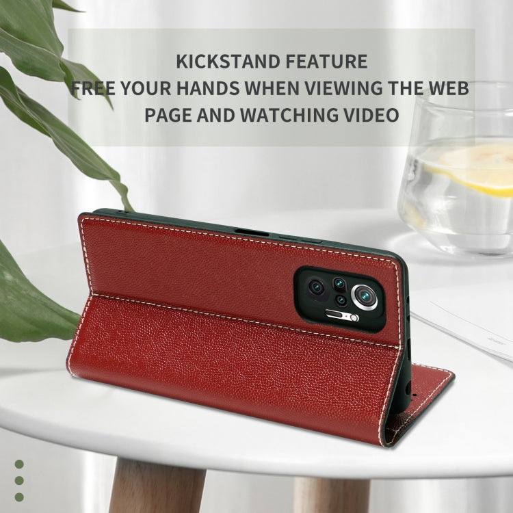 For Xiaomi Redmi Note 10 Pro 3-Splicing Flip Microfiber Leather Phone Case