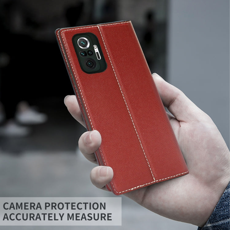 For Xiaomi Redmi Note 10 Pro 3-Splicing Flip Microfiber Leather Phone Case