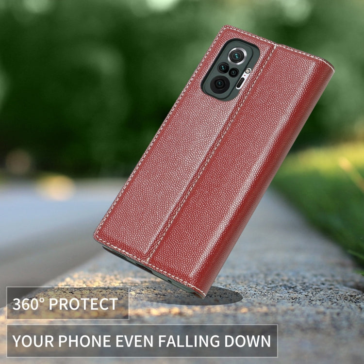 For Xiaomi Redmi Note 10 Pro 3-Splicing Flip Microfiber Leather Phone Case